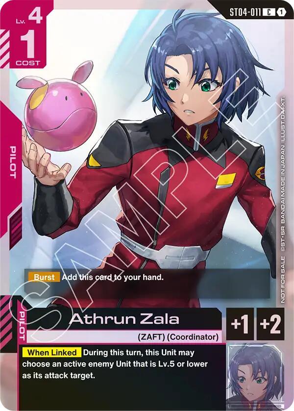 Athrun Zala (Store Tournament Participant Pack 01) ST04-011 card from Gundam Promotional Cards