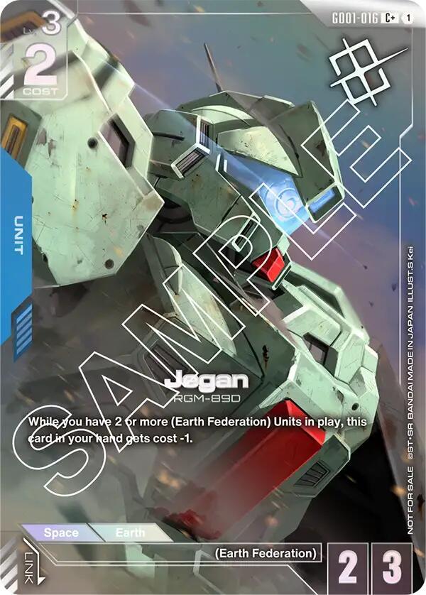 Jegan (Store Tournament Winner Pack 01) GD01-016 card from Gundam Promotional Cards