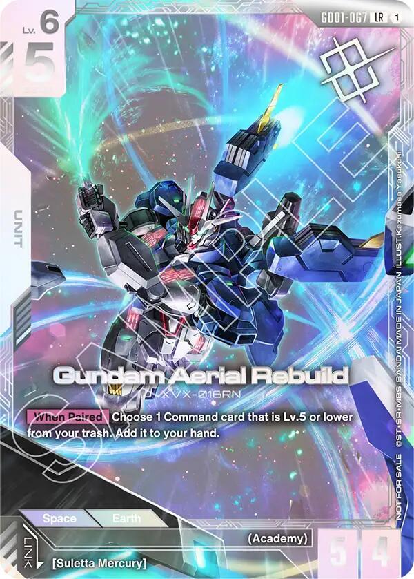 Gundam Aerial Rebuild (Newtype Challenge 2025 Mission1) GD01-067 card from Gundam Promotional Cards