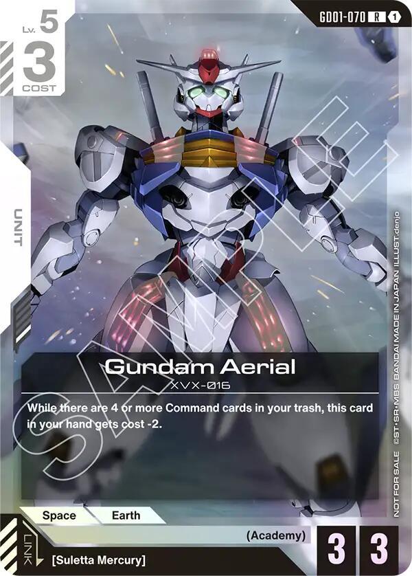 Gundam Aerial (Store Tournament Participant Pack 01) GD01-070 card from Gundam Promotional Cards