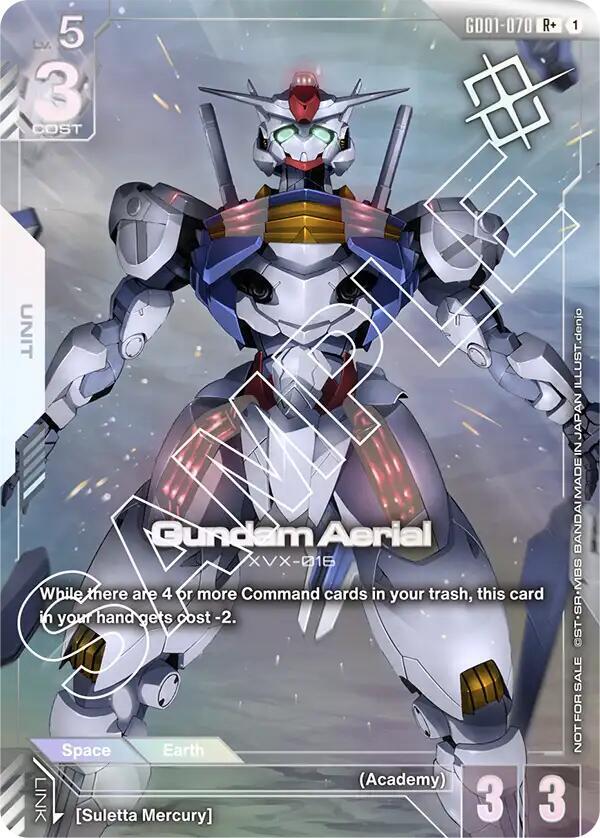 Gundam Aerial (Store Tournament Winner Pack 01) GD01-070 card from Gundam Promotional Cards