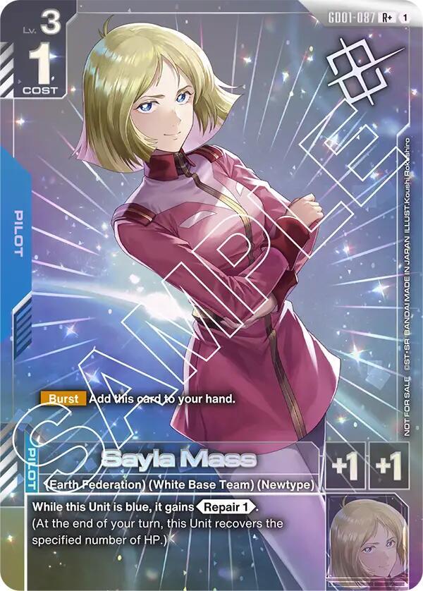 Sayla Mass (Store Tournament Winner Pack 01) GD01-087 card from Gundam Promotional Cards