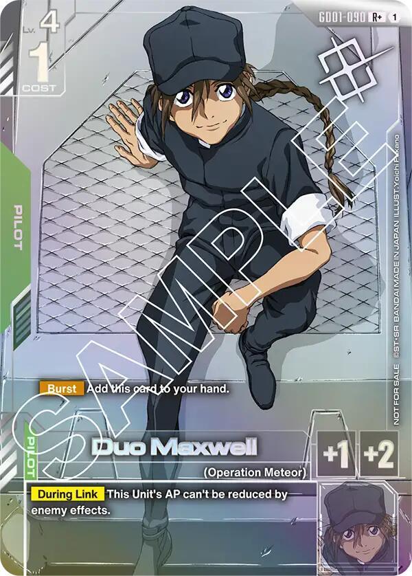 Duo Maxwell (Store Tournament Winner Pack 01) GD01-090 card from Gundam Promotional Cards