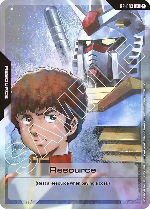 Resource (Mobile Suit Gundam) RP-003 card from Promotional Resource Tokens