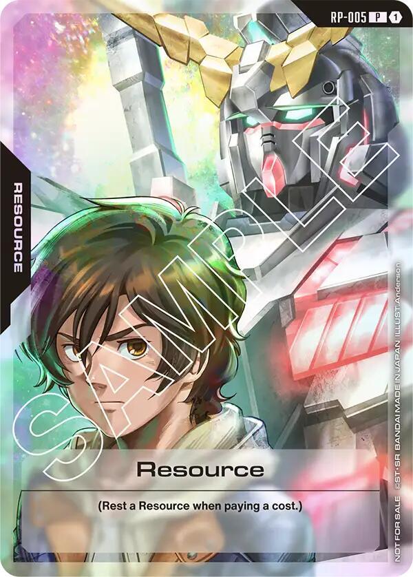 Resource (Mobile Suit Gundam Unicorn) RP-005 card from Promotional Resource Tokens