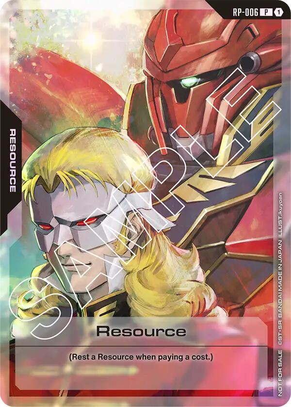 Resource (Mobile Suit Gundam Unicorn) RP-006 card from Promotional Resource Tokens