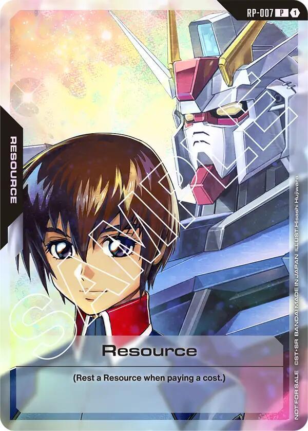 Resource (Mobile Suit Gundam SEED) RP-007 card from Promotional Resource Tokens