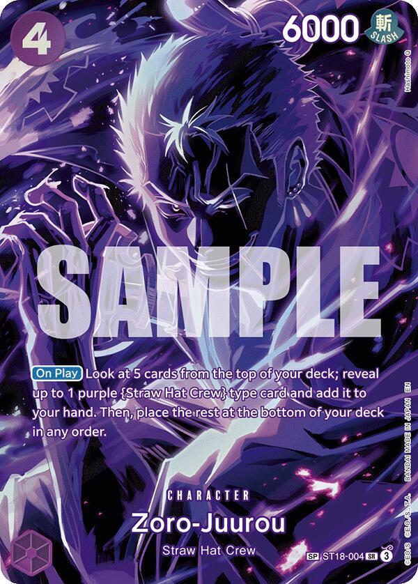 Zoro-Juurou (SP) ST18-004 card from Legacy of the Master
