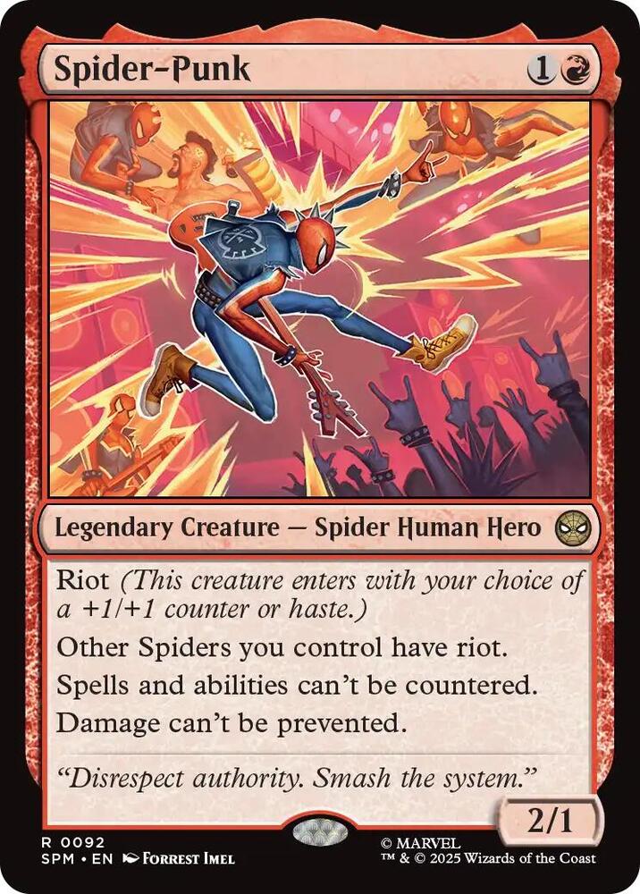 Spider-Punk 92 card from Marvel's Spider-Man