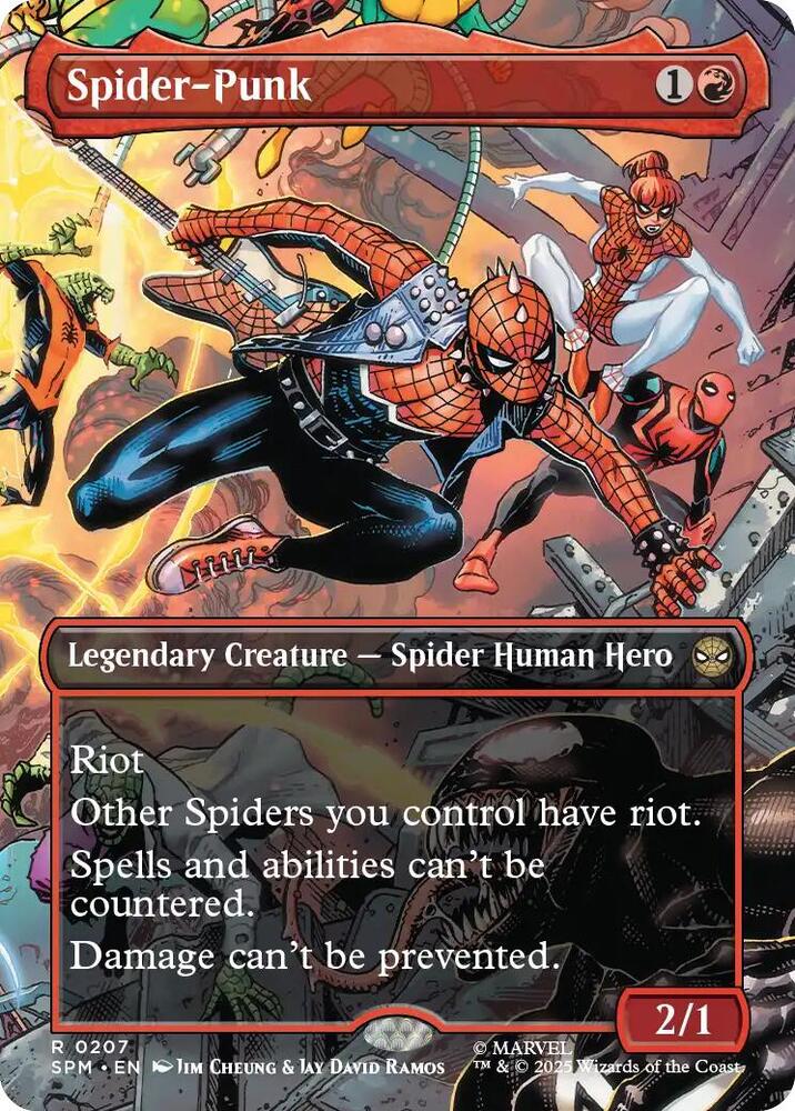 Spider-Punk (Borderless) 207 card from Marvel's Spider-Man