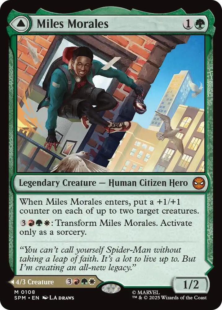Miles Morales 108 card from Marvel's Spider-Man