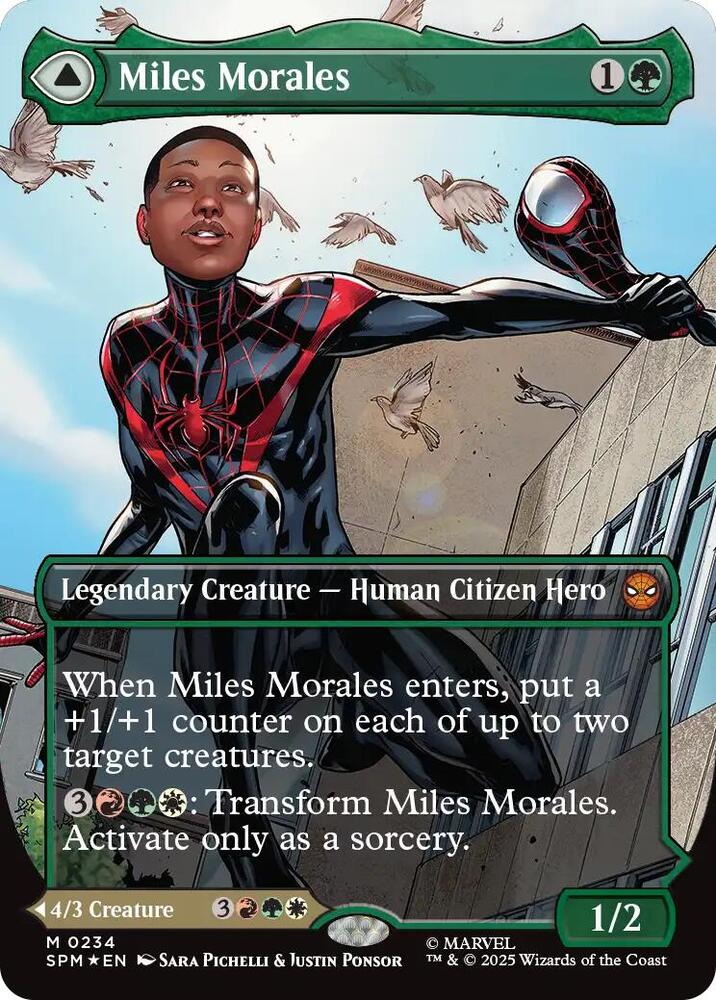 Miles Morales (Borderless) 234 card from Marvel's Spider-Man