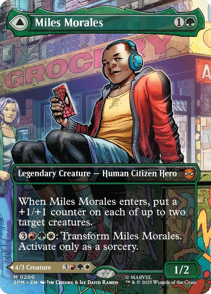 Miles Morales (Borderless) 200 card from Marvel's Spider-Man