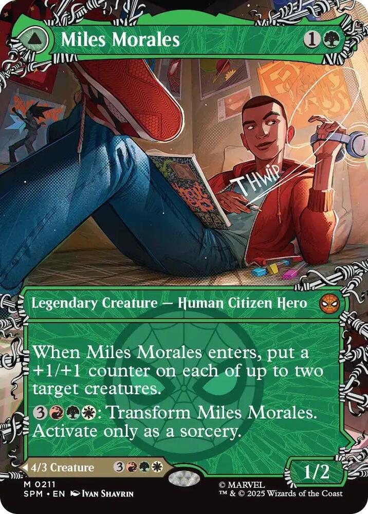 Miles Morales (Borderless) 211 card from Marvel's Spider-Man
