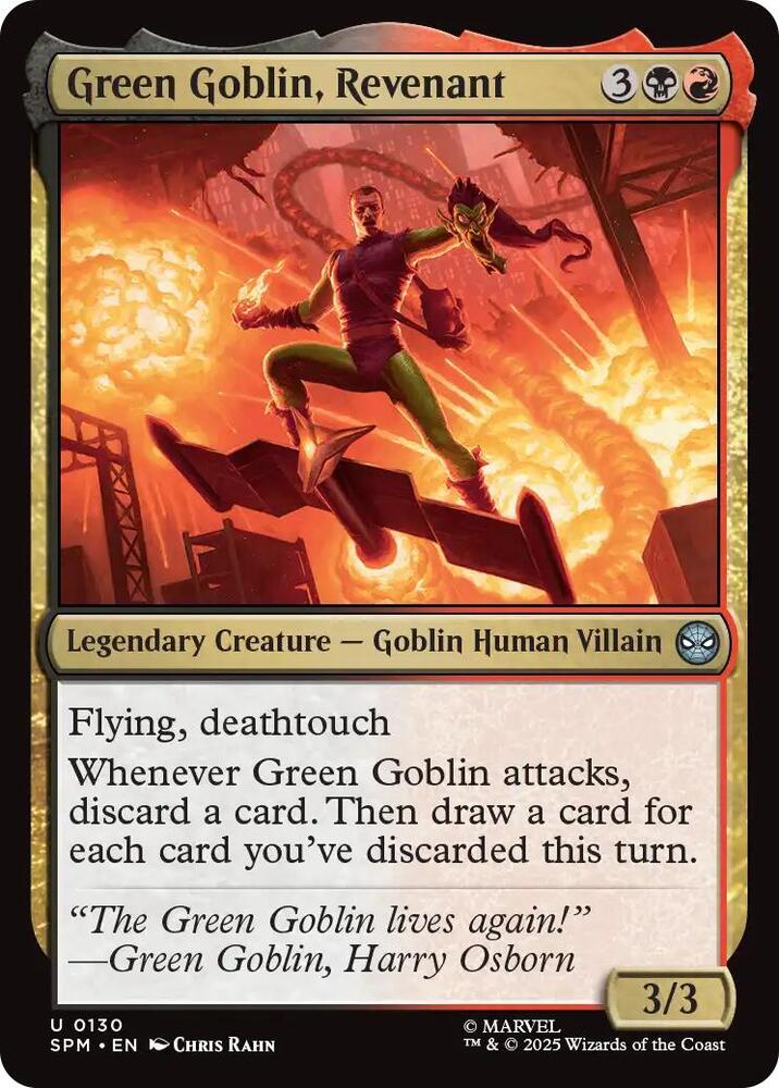Green Goblin, Revenant 130 card from Marvel's Spider-Man