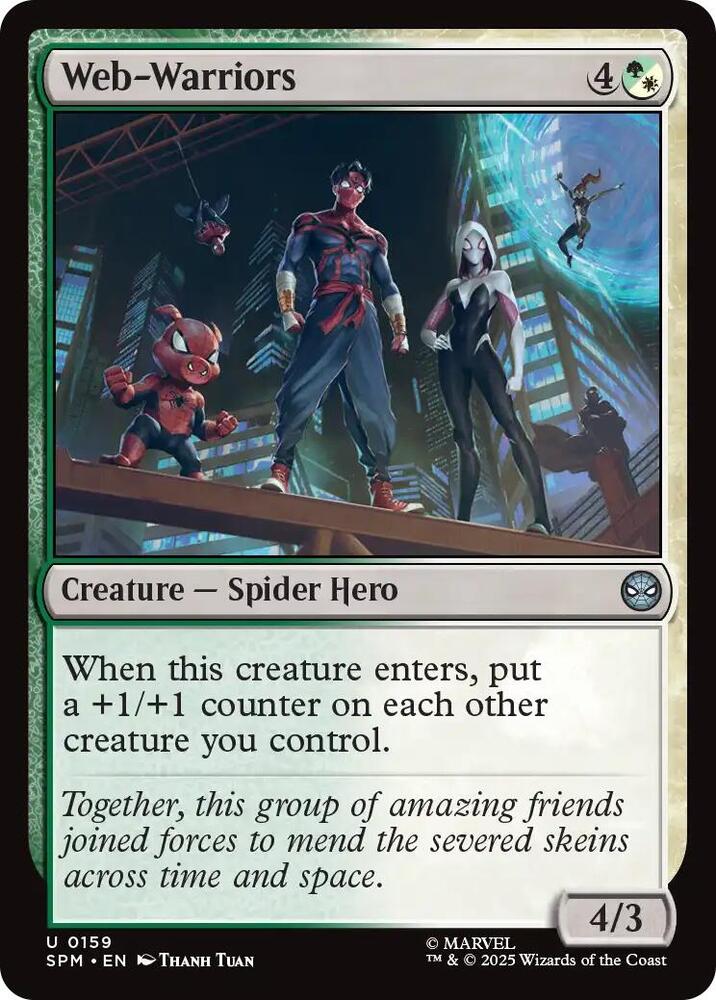 Web-Warriors 159 card from Marvel's Spider-Man