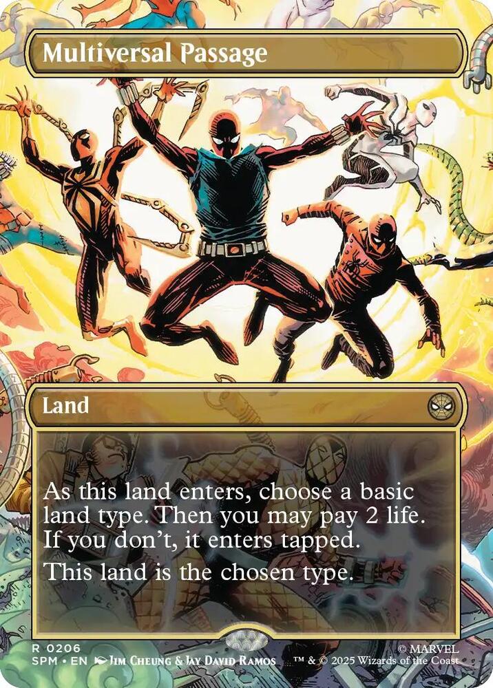Multiversal Passage (Borderless) 206 card from Marvel's Spider-Man