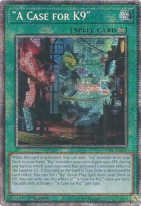 "A Case for K9" (Starlight Rare) JUSH-EN040 card from Justice Hunters