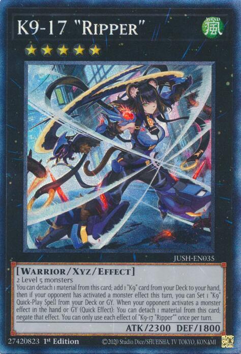 K9-17 "Ripper" (CR) JUSH-EN035 card from Justice Hunters