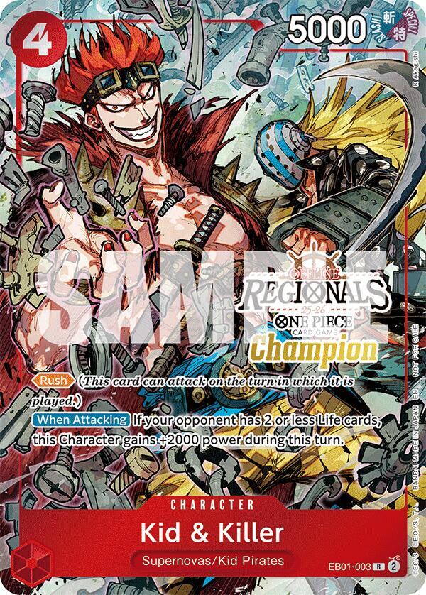 Kid & Killer (Offline Regional Champion Card Set 2025 Vol.2) EB01-003 card from One Piece Promotion Cards