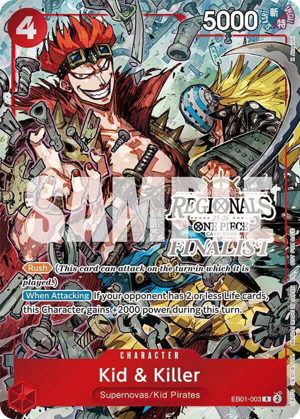 Kid & Killer (Offline Regional Finalist Card Set 2025 Vol.2) EB01-003 card from One Piece Promotion Cards