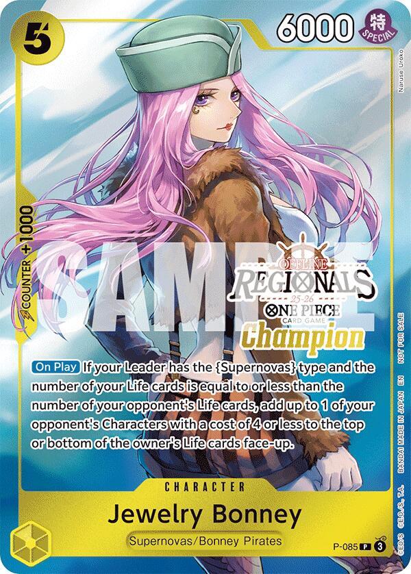 Jewelry Bonney (Offline Regional Champion Card Set 2025 Vol.2) P-085 card from One Piece Promotion Cards