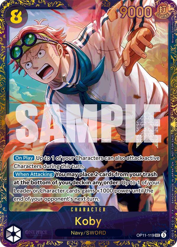 Koby (Treasure Cup August 2025) OP11-119 card from One Piece Promotion Cards