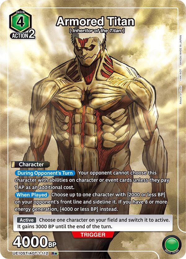 Armored Titan (R*) UE10ST/AOT-1-112 card from UE10ST: Attack on Titan Starter Deck