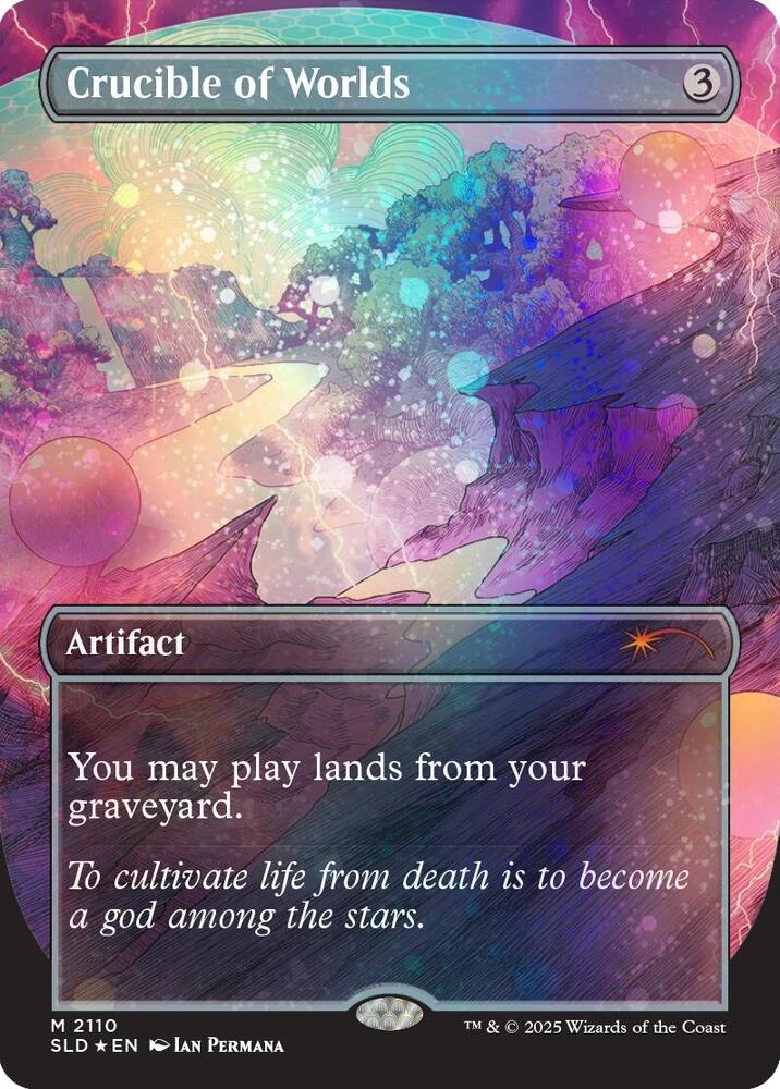Crucible of Worlds (Galaxy Foil) 2110 card from Secret Lair Drop Series