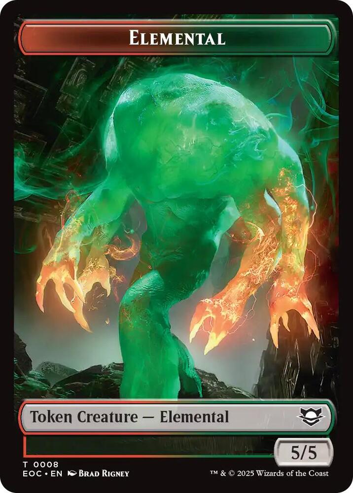 Elemental (0008) // Gnome Double-Sided Token 8 // 11 card from Commander: Edge of Eternities
