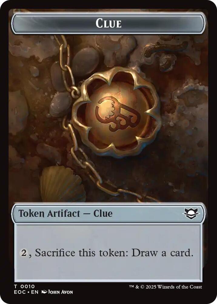 Clue // Beast Double-Sided Token 10 // 5 card from Commander: Edge of Eternities