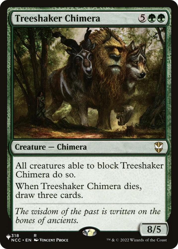 Treeshaker Chimera 318 card from The List Reprints
