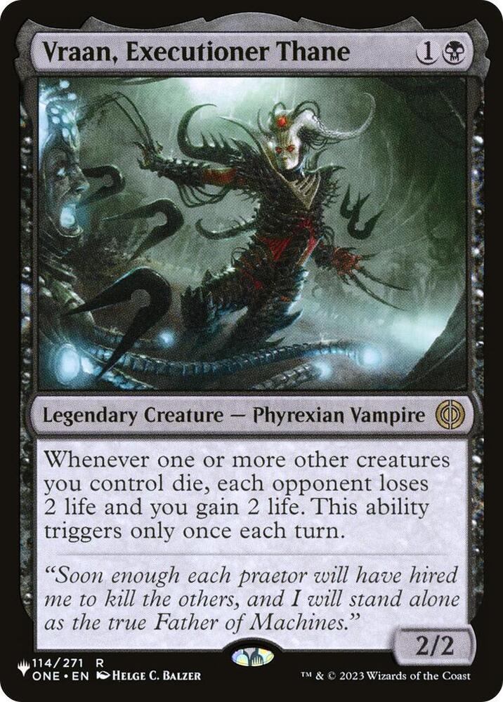 Vraan, Executioner Thane 114 card from The List Reprints