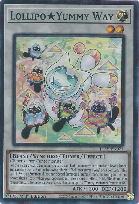 LollipoYummy Way (Super Rare) JUSH-EN021 card from Justice Hunters