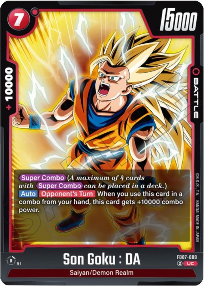 Son Goku : DA FB07-009 card from Wish For Shenron
