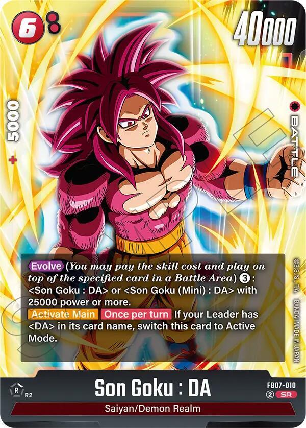 Son Goku : DA FB07-010 card from Wish For Shenron