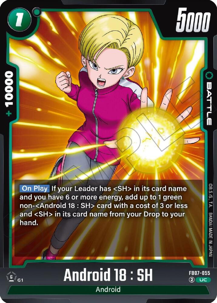 Android 18 : SH FB07-055 card from Wish For Shenron