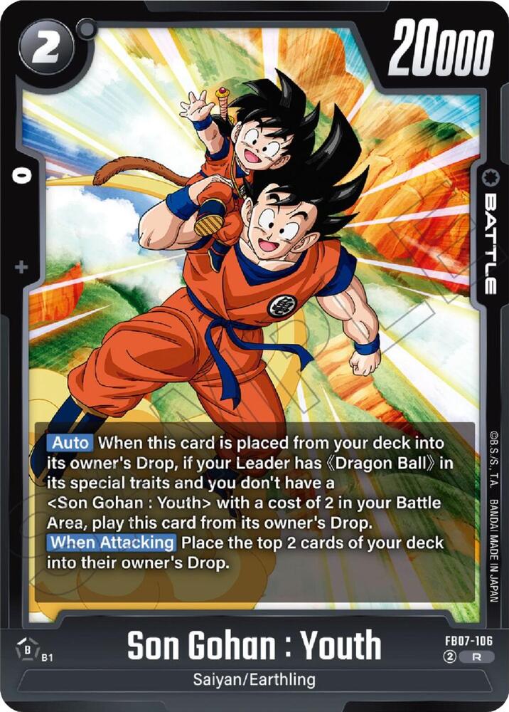 Son Gohan : Youth FB07-106 card from Wish For Shenron