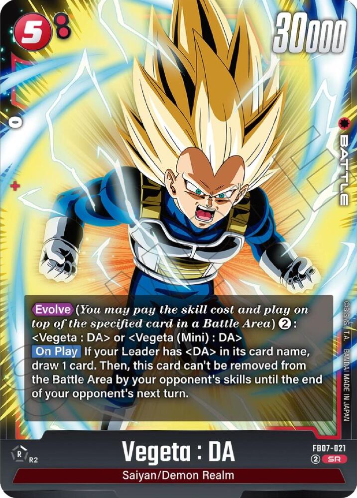 Vegeta : DA FB07-021 card from Wish For Shenron