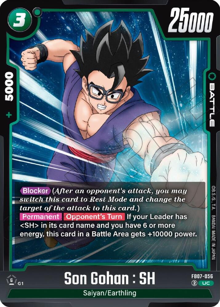 Son Gohan : SH FB07-056 card from Wish For Shenron
