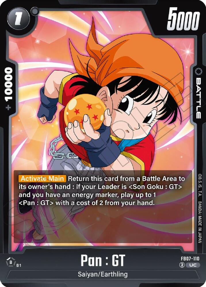 Pan : GT FB07-110 card from Wish For Shenron