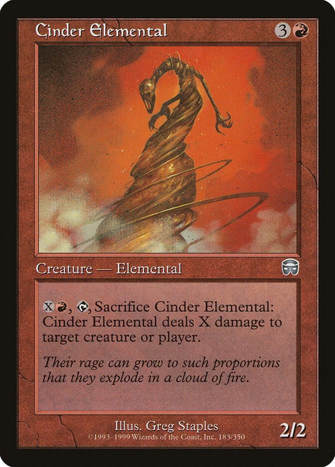 Cinder Elemental 183 card from Mercadian Masques