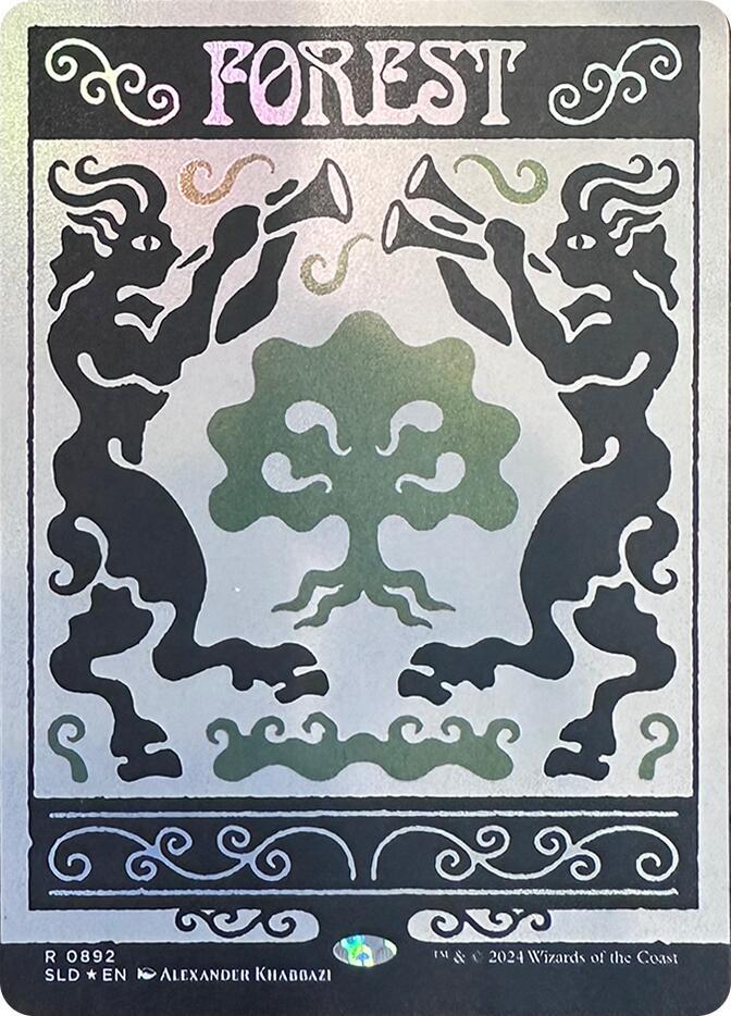 Forest (Rainbow Foil) 892 card from Secret Lair Drop Series