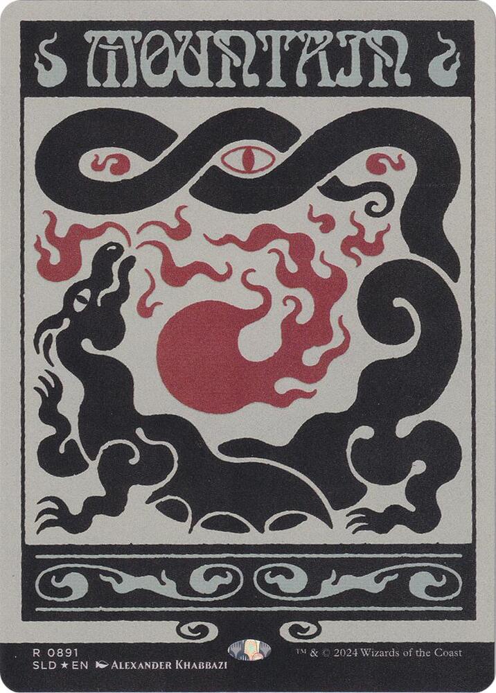 Mountain (Rainbow Foil) 891 card from Secret Lair Drop Series