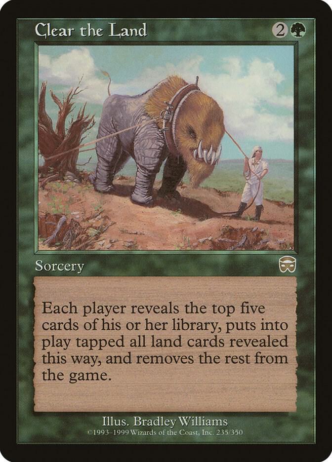 Clear the Land 235 card from Mercadian Masques