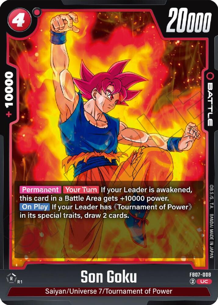 Son Goku FB07-008 card from Wish For Shenron
