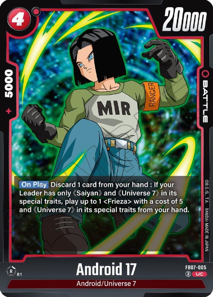 Android 17 FB07-005 card from Wish For Shenron