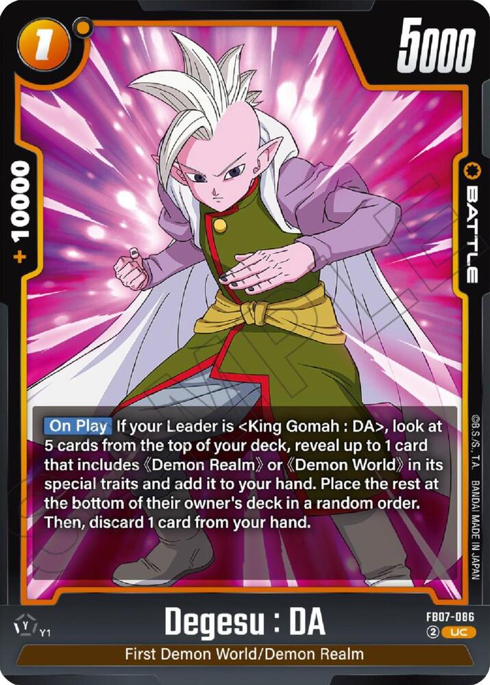 Degesu : DA FB07-086 card from Wish For Shenron
