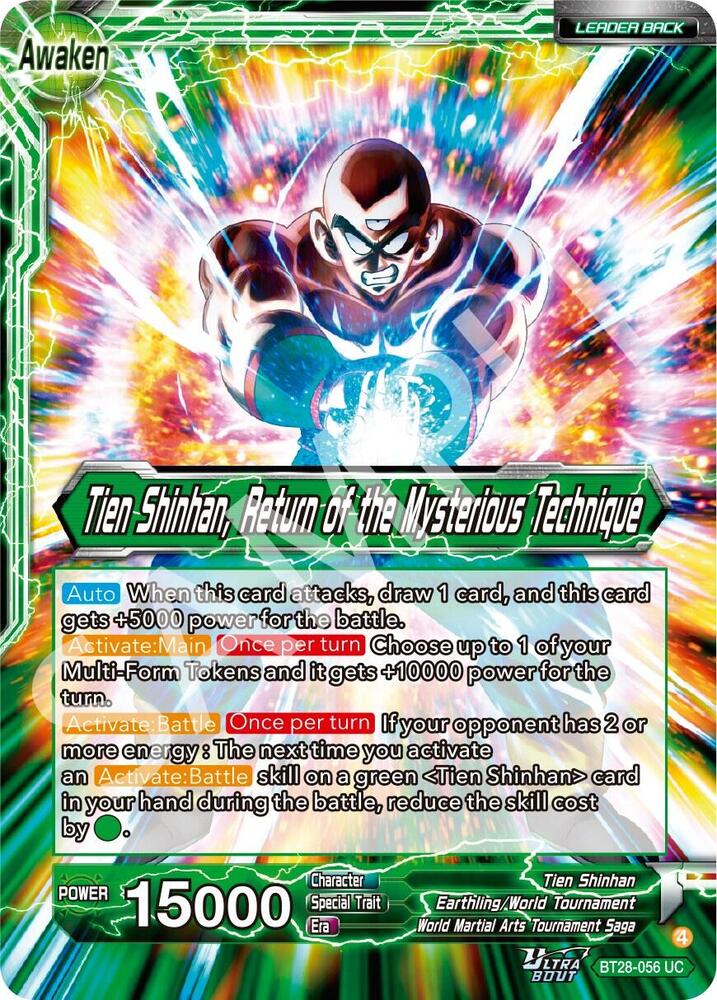 Tien Shinhan // Tien Shinhan, Return of the Mysterious Technique BT28-056 card from Prismatic Clash
