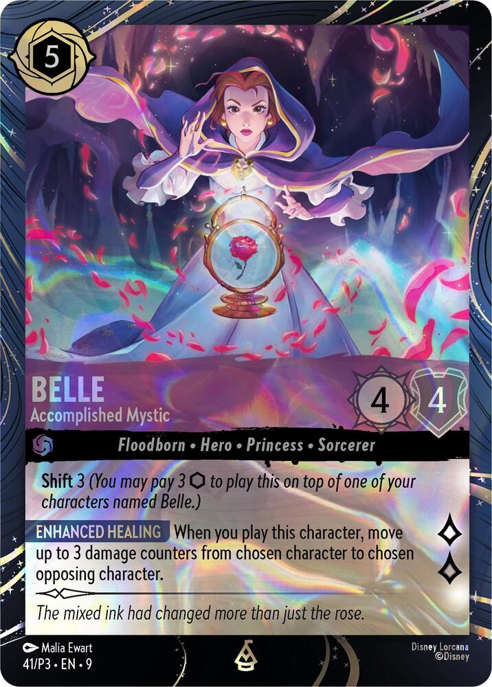 Belle - Accomplished Mystic 41 card from Disney Lorcana Promo Cards